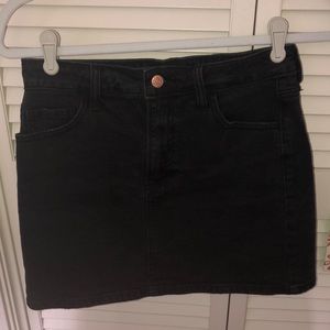 Black jean skirt